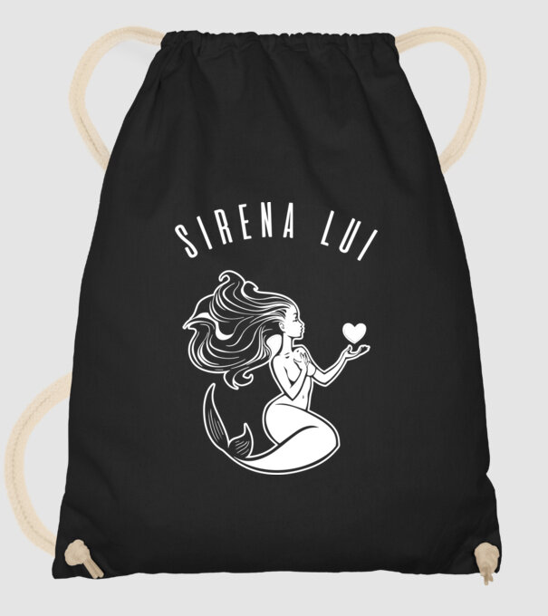 Sirena lui model negru pe tricou