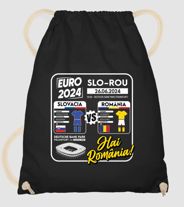 SLO-ROU euro 2024 calendar model negru pe tricou