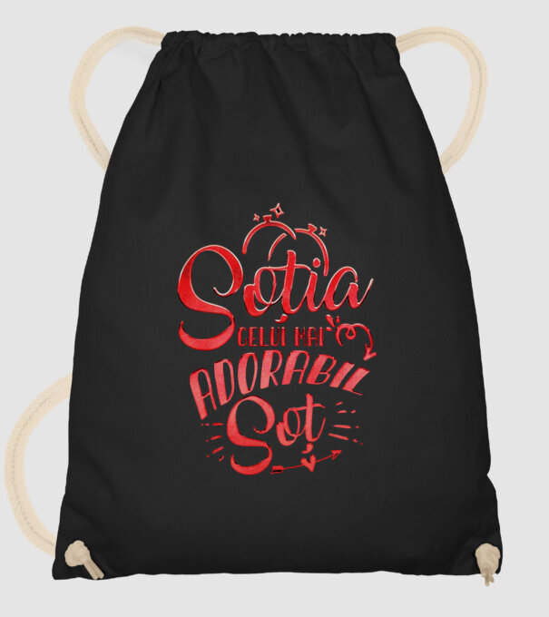 Soția celui mai adorabil soț model negru pe tricou