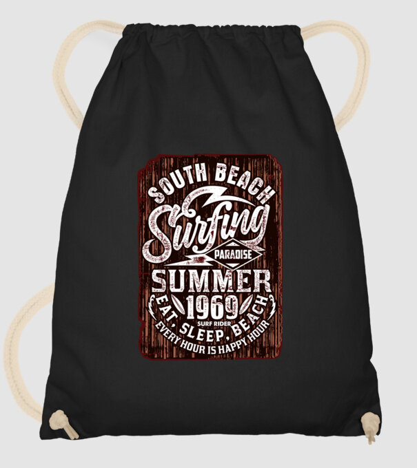 South Beach model negru pe tricou