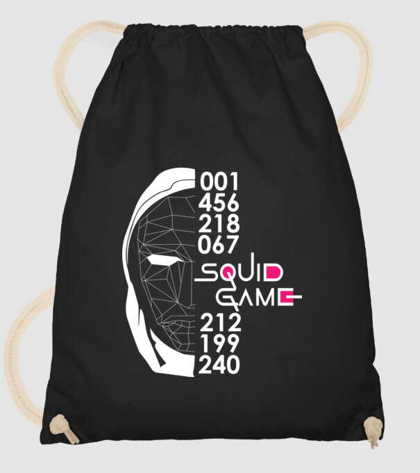 squid game numbers model negru pe tricou
