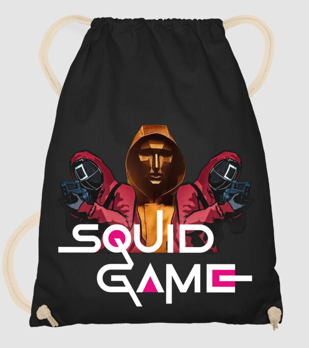 squid game poster model negru pe tricou