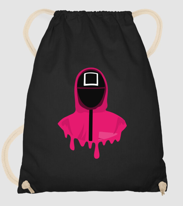 squid game square model negru pe tricou