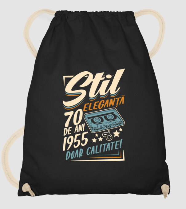 Stil eleganta 1955 model negru pe tricou
