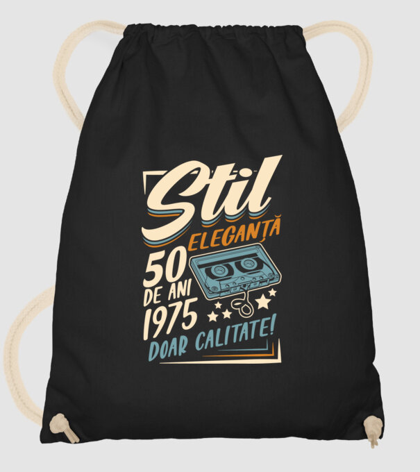 Stil eleganta 1975 model negru pe tricou