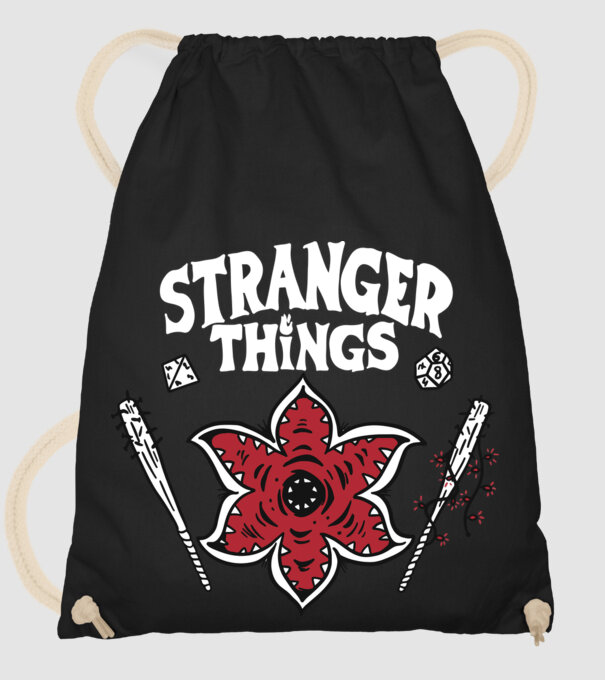 stranger things demogorgon head model negru pe tricou
