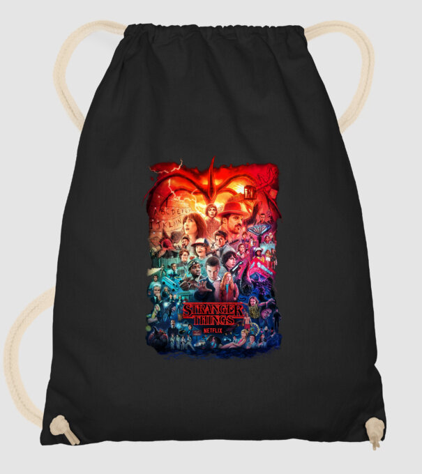 stranger things tribute poster2 model negru pe tricou