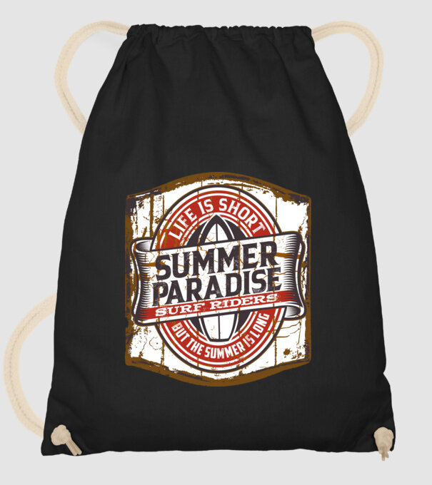 Summer Paradise model negru pe tricou