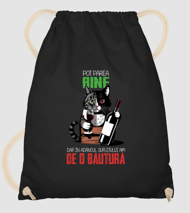 sunt bun pentru o băutură Negru model negru pe tricou