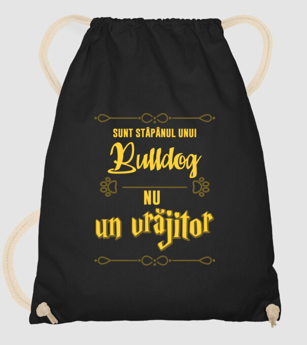 sunt stăpânul unui bulldog francez, nu un vrăjitor model negru pe tricou