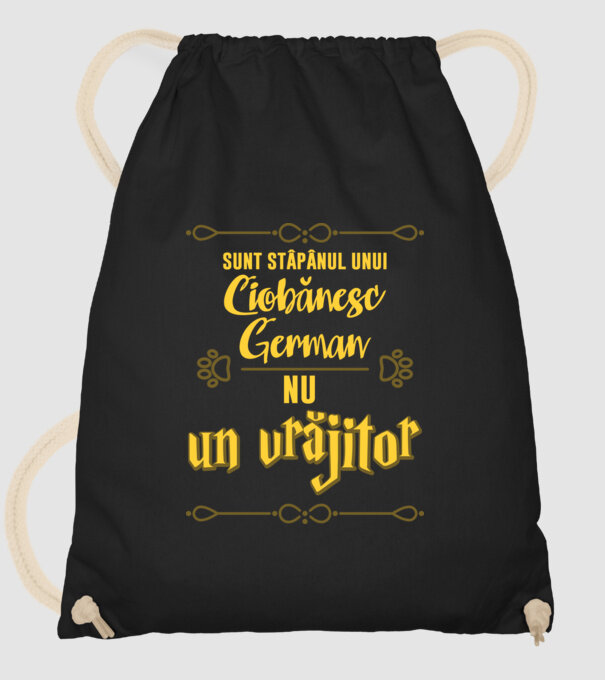 sunt stăpânul unui ciobănesc german, nu un vrăjitor model negru pe tricou
