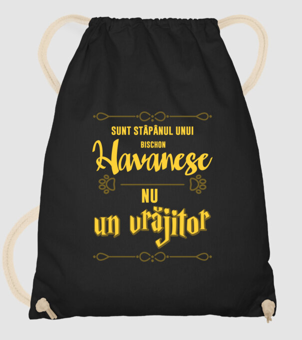 sunt stăpânul unui havanese, nu un vrăjitor model negru pe tricou