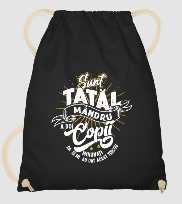 Sunt tatăl mândru a doi copii minunați - da, ei mi-au dat acest tricou model negru pe tricou