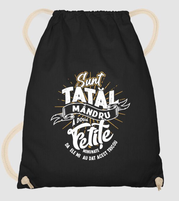 Sunt tatăl mândru a două fetițe minunate - da, ele mi-au dat acest tricou model negru pe tricou