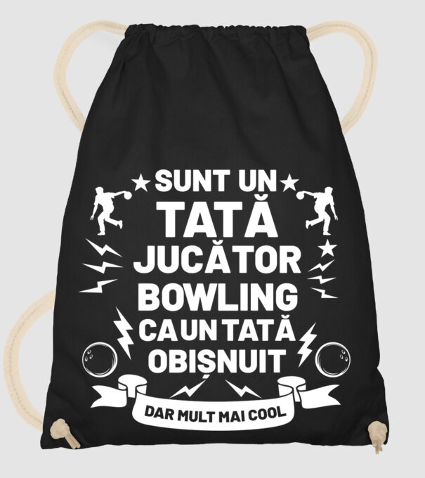 sunt un tată jucător bowling, ca un tată obișnuit, dar mult mai cool model negru pe tricou