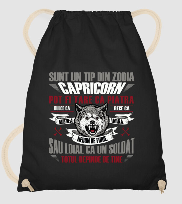 Sunt un tip din zodia Capricorn model negru pe tricou