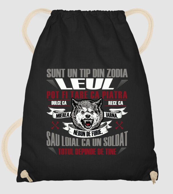 Sunt un tip din zodia Leul model negru pe tricou