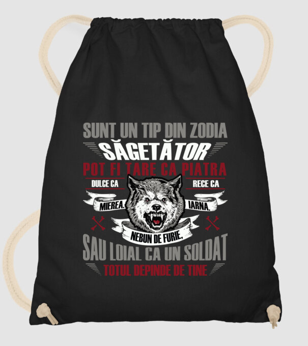 Sunt un tip din zodia Săgetător model negru pe tricou