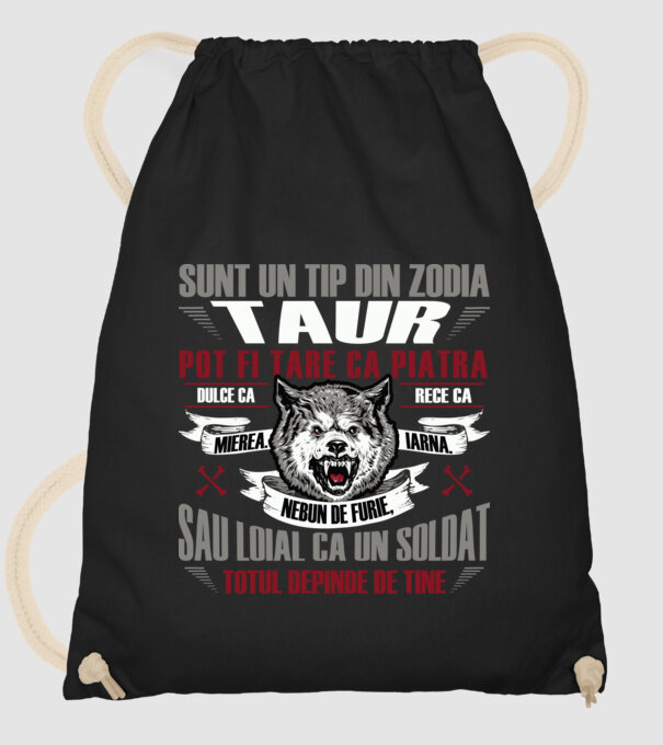 Sunt un tip din zodia Taur model negru pe tricou