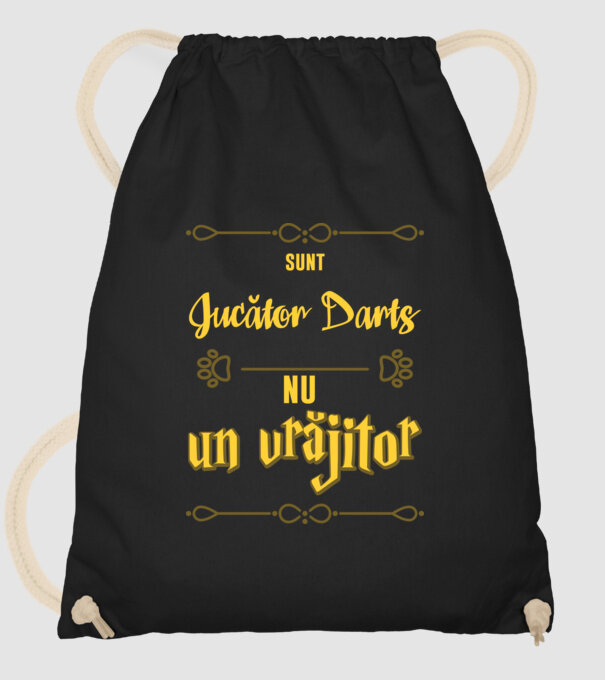 Sunt jucător darts, nu un vrăjitor model negru pe tricou