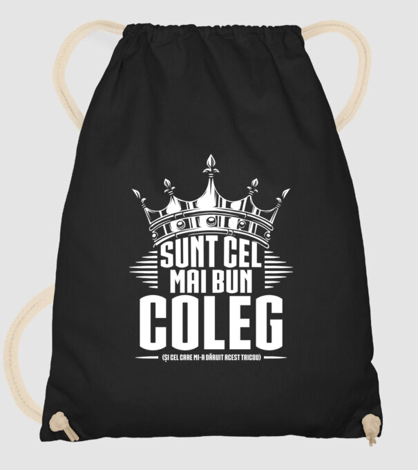 super coleg model negru pe tricou