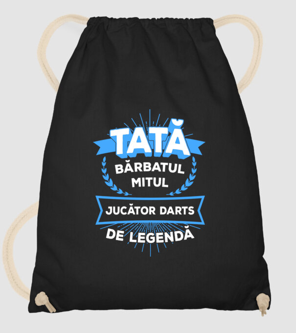 tată, bărbatul, mitul, jucător darts de legendă model negru pe tricou
