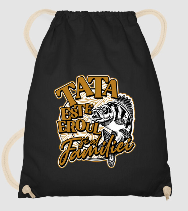 Tata este eroul apelor și al familiei model negru pe tricou