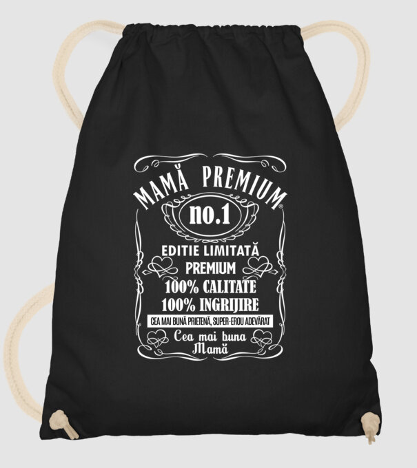 Mamă Premium - ediție limitată premium model negru pe tricou