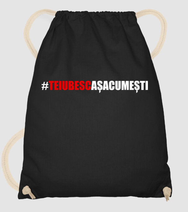 Te iubesc așa cum ești model negru pe tricou