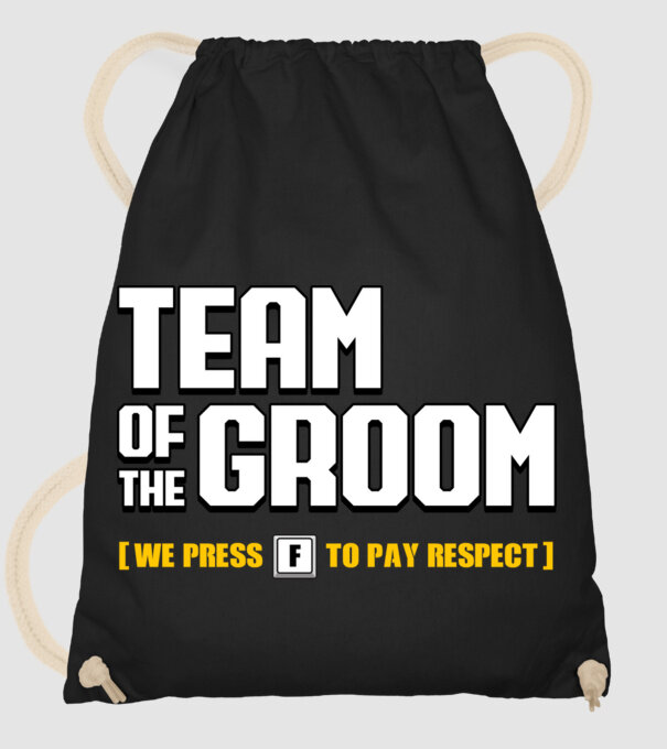 Team of the Groom model negru pe tricou