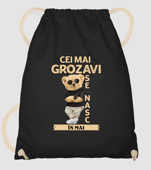 Teddy cel cool Mai model negru pe tricou