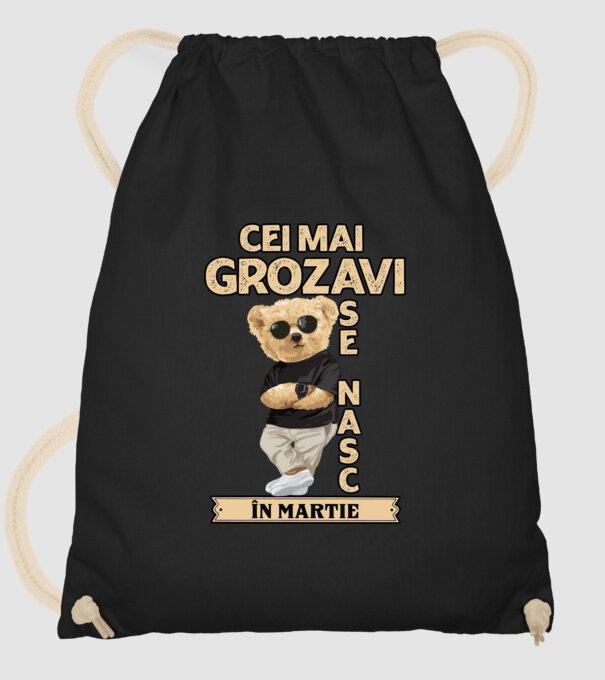 Teddy cel cool Martie model negru pe tricou