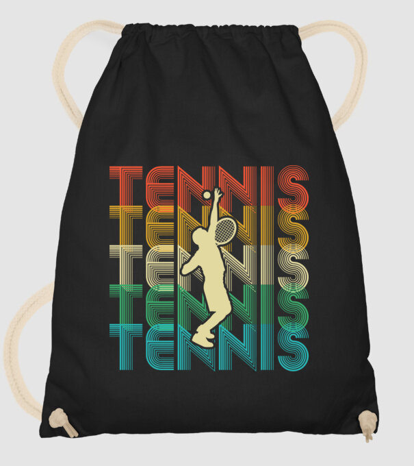 Tennis retro model negru pe tricou