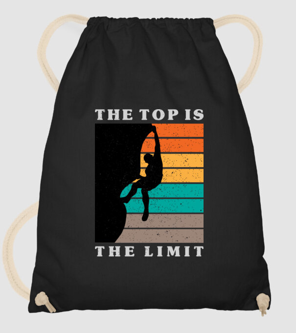 The Top is the limit model negru pe tricou