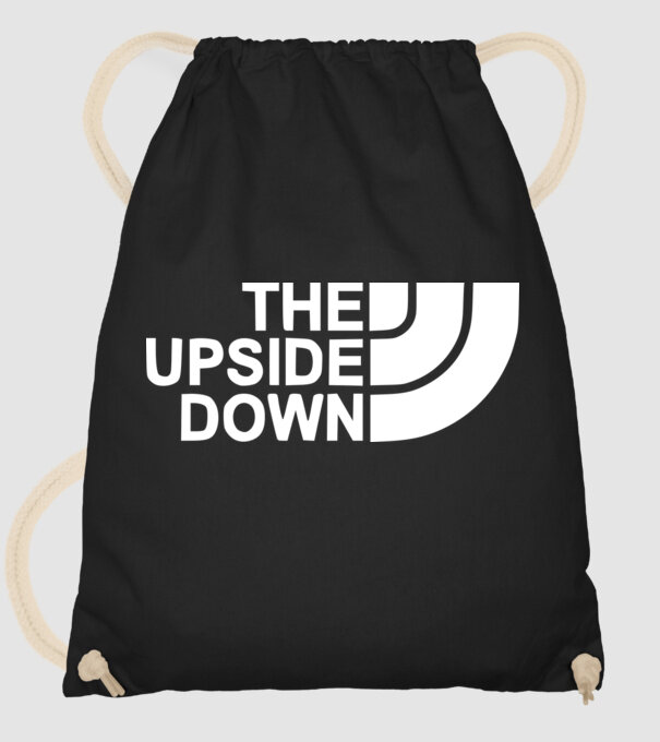 the upside down model negru pe tricou