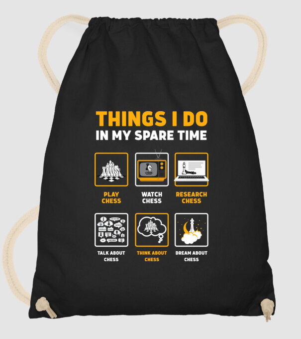 Things I do in my spare time model negru pe tricou