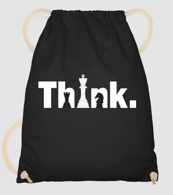 Think model negru pe tricou