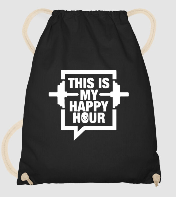 this is my happy hour model negru pe tricou
