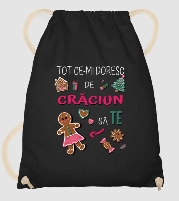 Tot ce-mi doresc de Crăciun să TE Femei Negru model negru pe tricou