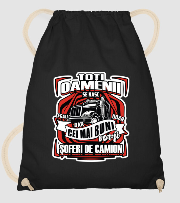 Toți oamenii șoferi de camion  model negru pe tricou