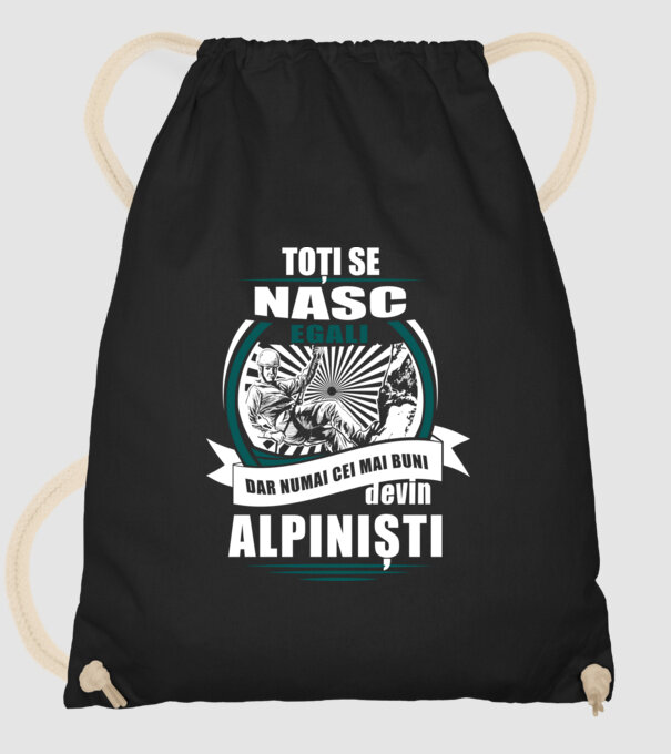 toți se nasc egali, dar numai cei mai buni devin alpiniști model negru pe tricou