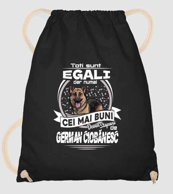 Toți sunt egali, dar numai cei mai buni devin stăpâni de ciobănesc german lght model negru pe tricou
