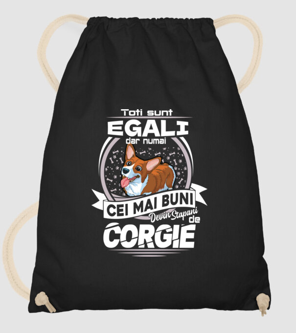 Toți sunt egali, dar numai cei mai buni devin stăpâni de corgie lght model negru pe tricou
