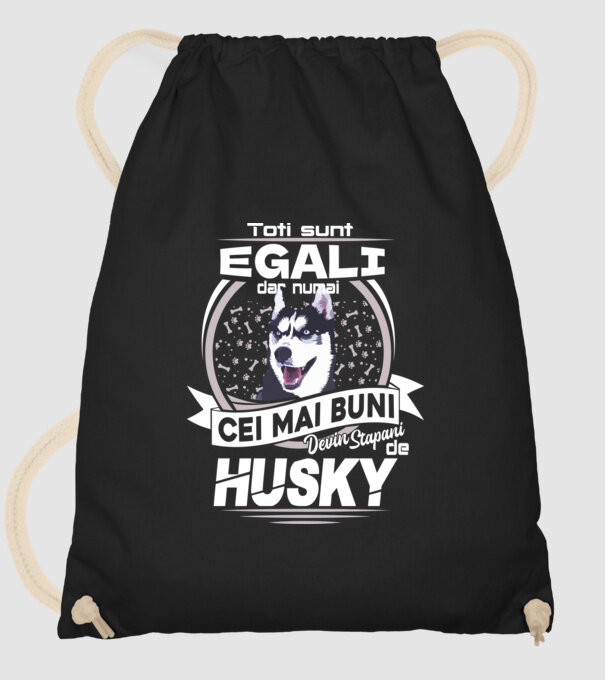 Toți sunt egali, dar numai cei mai buni devin stăpâni de husky lght model negru pe tricou