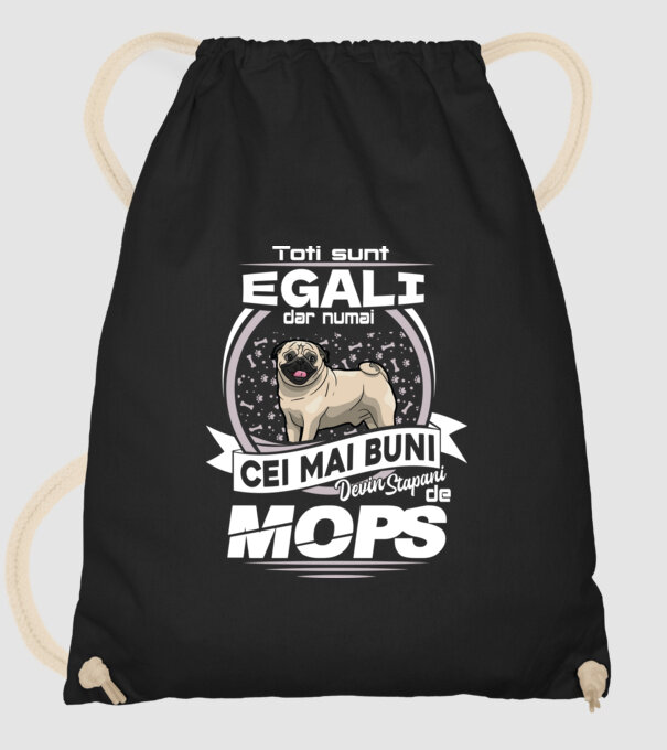 Toți sunt egali, dar numai cei mai buni devin stăpâni de mops lght 02 model negru pe tricou