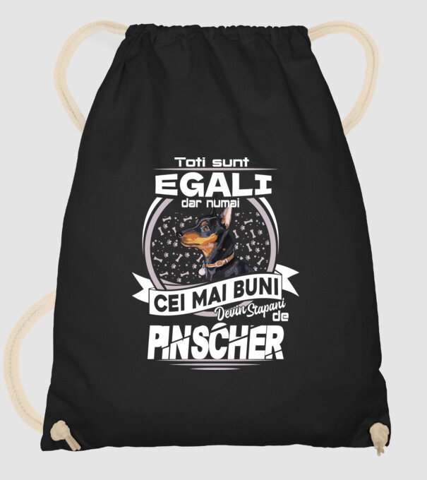 Toți sunt egali, dar numai cei mai buni devin stăpâni de pinscher lght model negru pe tricou