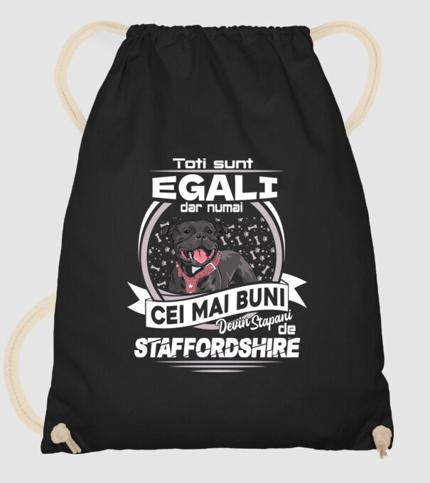 Toți sunt egali, dar numai cei mai buni devin stăpâni de staffordshire lght model negru pe tricou