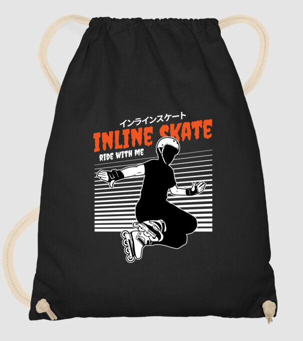 TR inlineskate model negru pe tricou