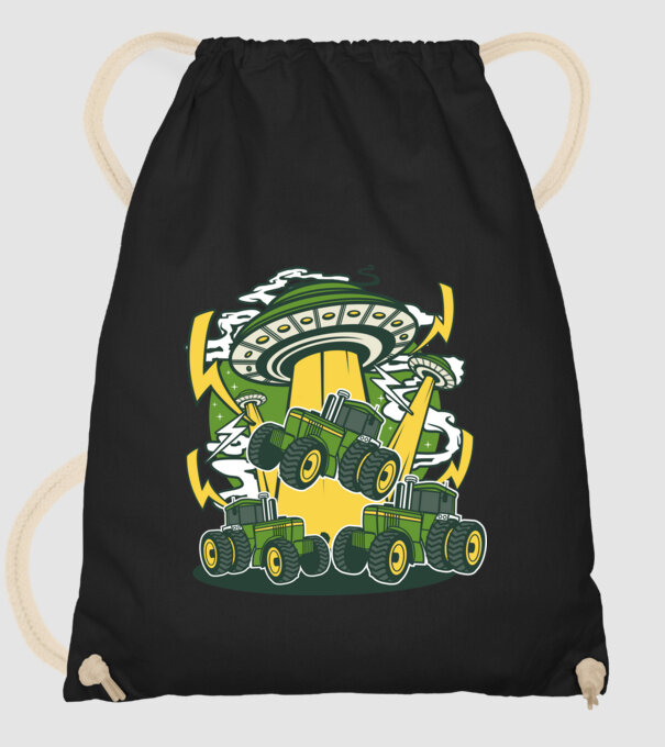 TRACTOR model negru pe tricou
