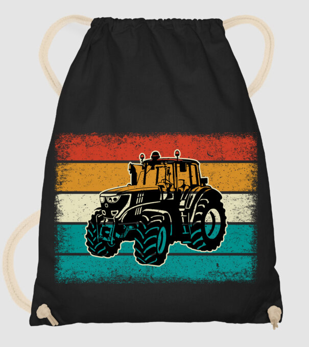 TRACTOR model negru pe tricou
